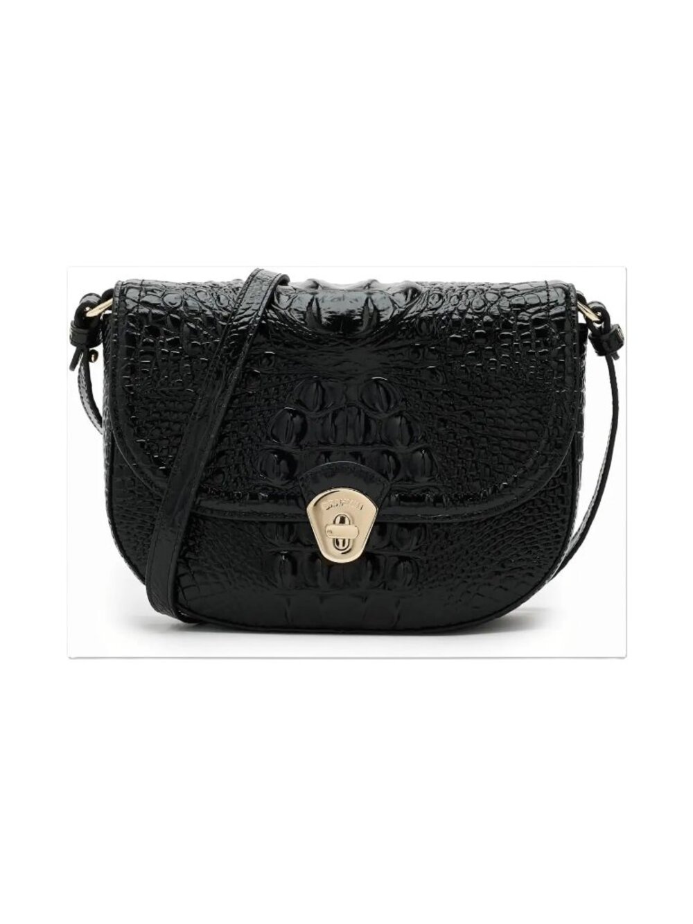 NWT ✅ Brahmin PORTIA BLACK Melbourne Leather Bag ⭐ NWT, COA, DUST BAG - Picture 8 of 16
